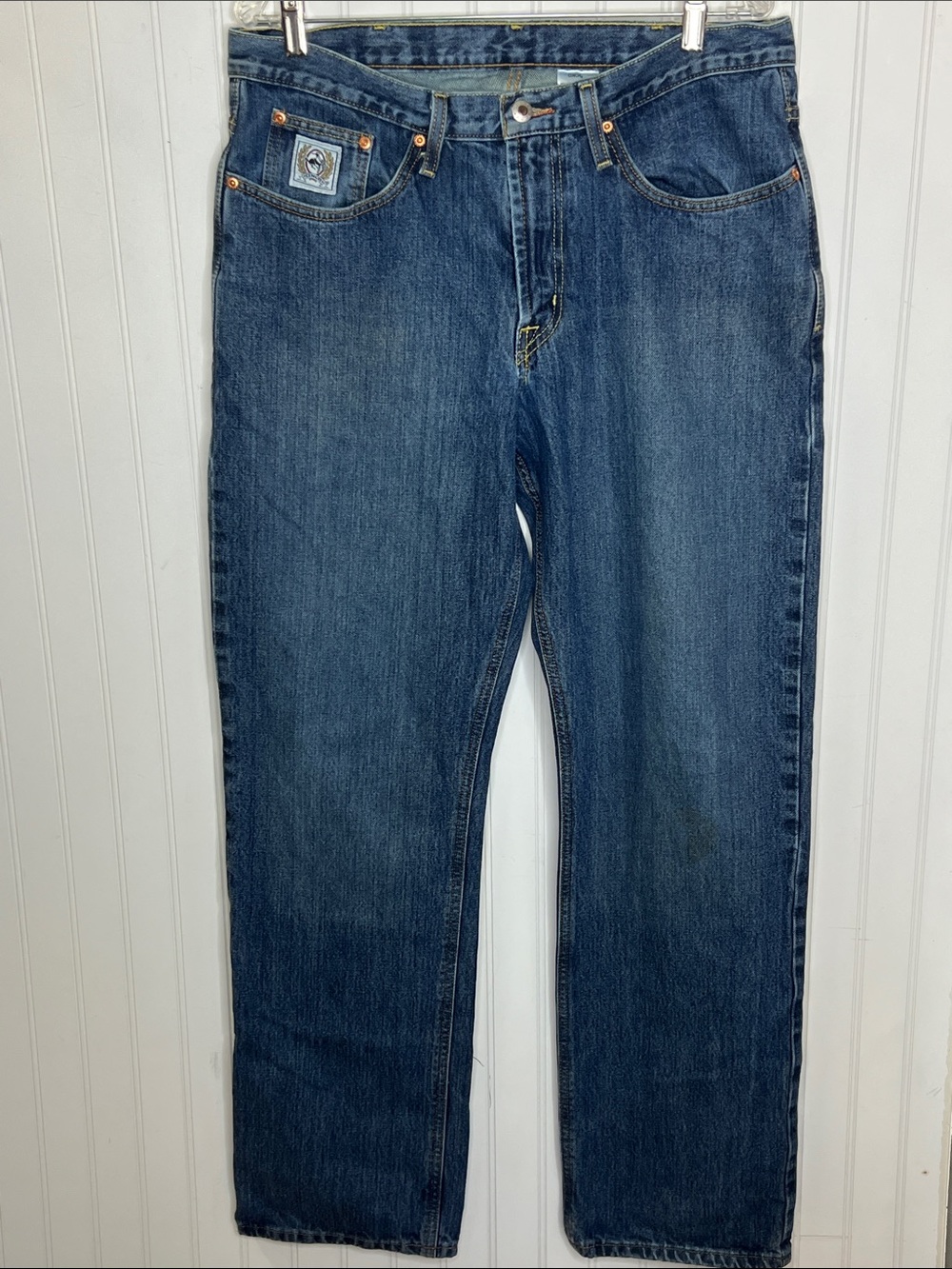 Cinch Men's Dark Blue White Label Relaxed Fit Jeans 34x34